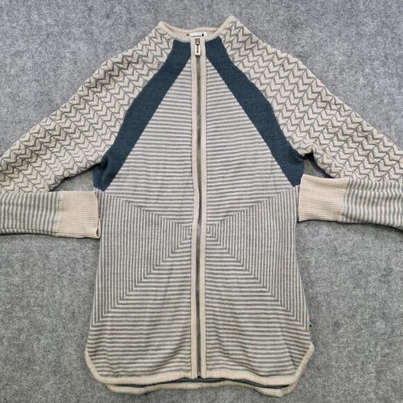 Smartwool Dacono Sweater Womens XS Full Zip Merino Wool Geometric Cardigan - Picture 4 of 16
